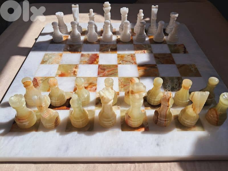 Original Natural Onyx Chess 40x40cm 0