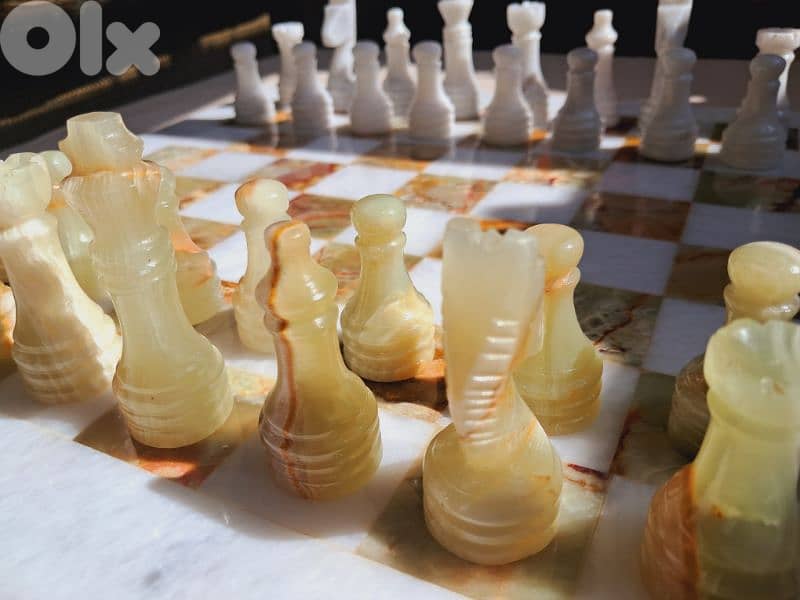 Original Natural Onyx Chess 40x40cm 3