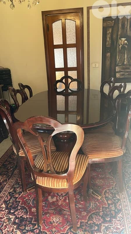 italian full dining room طاولة وكراسي 2