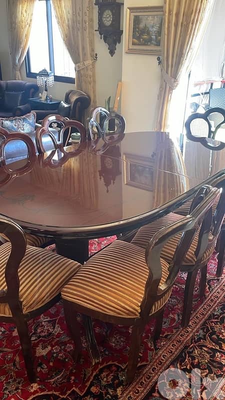 italian full dining room طاولة وكراسي 3