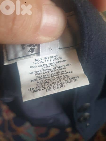 vintage Hermes cashmere cap unused. size 59,made in France 4