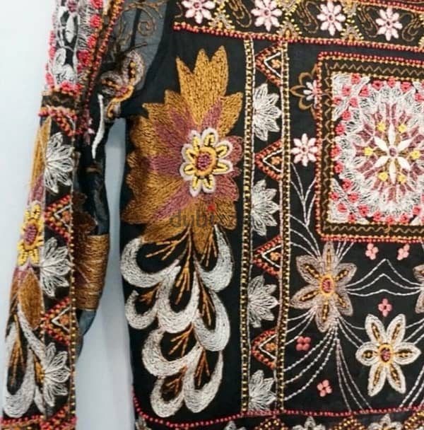 ZARA EMBROIDED BEADED SHEER SHIRT 4