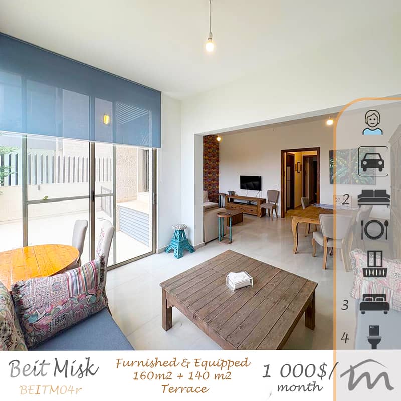 Beit Misk | Signature | Furnished 160m² + 140m² Terrace | 2nd Floor 0