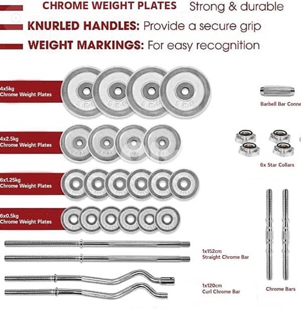 set dumbells 55 kg 2