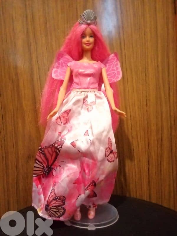 Barbie BUTTERFLY QUEEN OOAK Mattel As new doll flexi legs long hair 5