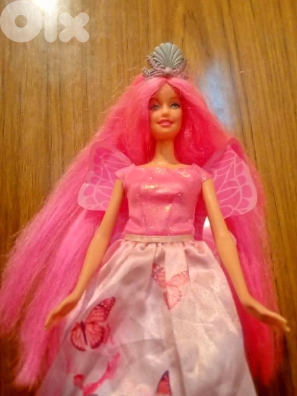 Barbie BUTTERFLY QUEEN OOAK Mattel As new doll flexi legs long hair 1