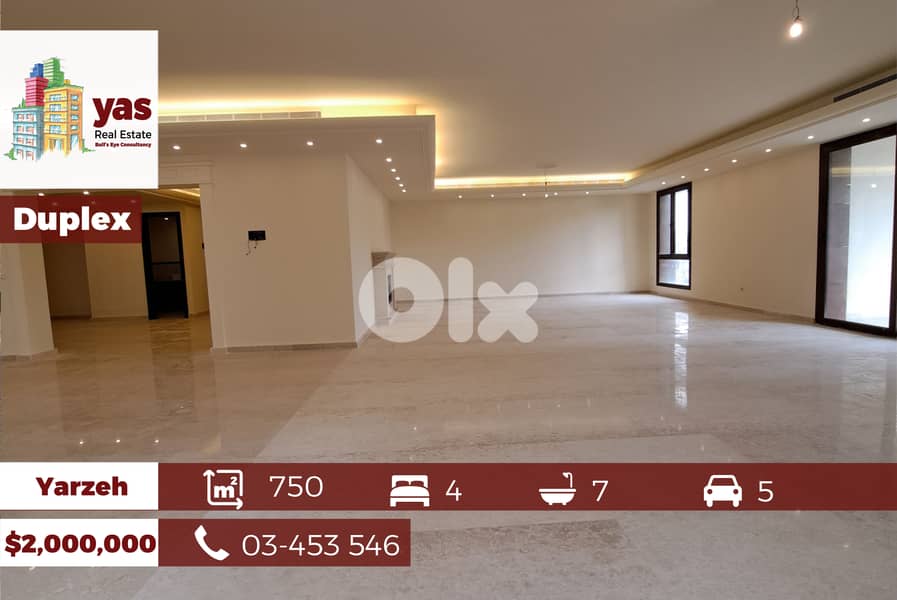 Yarzeh 750m2 | Duplex | Terrace 121m2 | Luxurious | Gym/Pool | PA | 0
