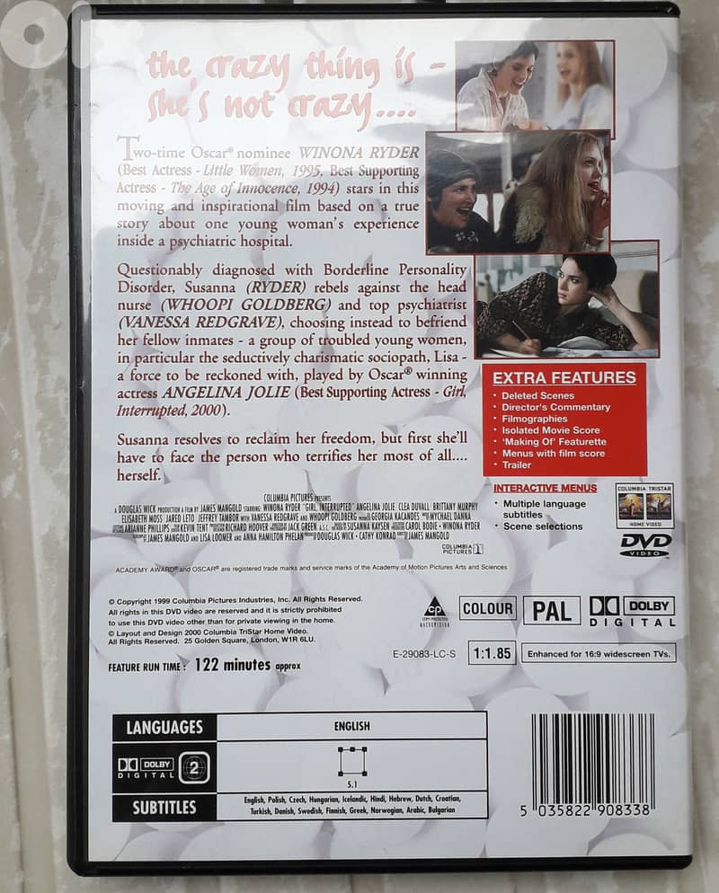 Girl iterrupted dvd movie original 1