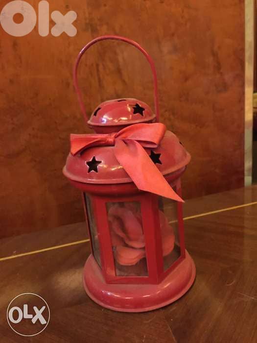 فانوس للزينة معدن و زجاج 1