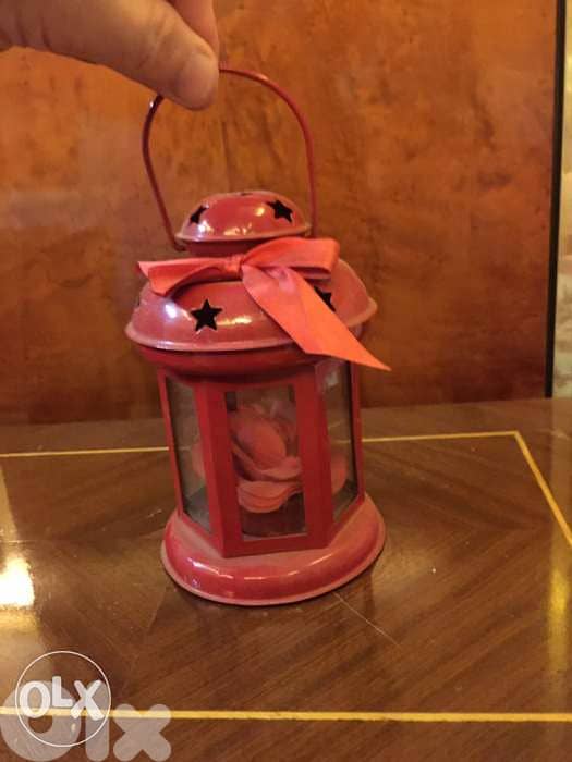 فانوس للزينة معدن و زجاج 4