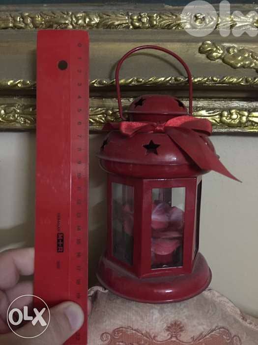 فانوس للزينة معدن و زجاج 5