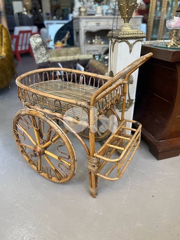 bamboo wheel service table 1