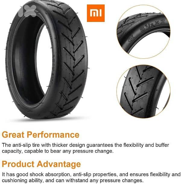 Electric scooter tire original Xiaomi outer 8.5inch 0