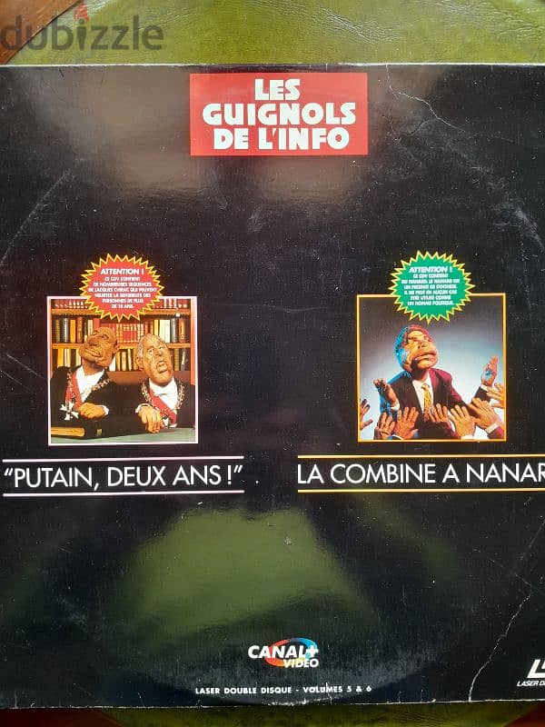 Laser Disc "Les Guignols de l'Info" Vol. 5 & 6 - Canal + Video 1994 1