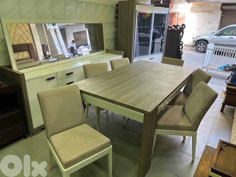 غرفة سفرة تركيا كاملة مستعملة شبه جديدة 0