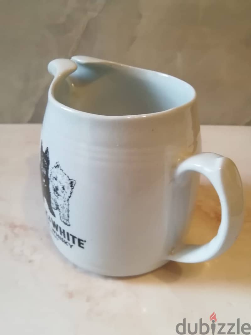 Vintage Buchanan's Black & White Scotch Whisky Burleigh Ware Water Jug 1