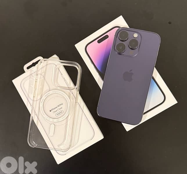 IPhone 14 Pro 256 Gb Deep Purple 2 ESIM + Clear Case Original 0