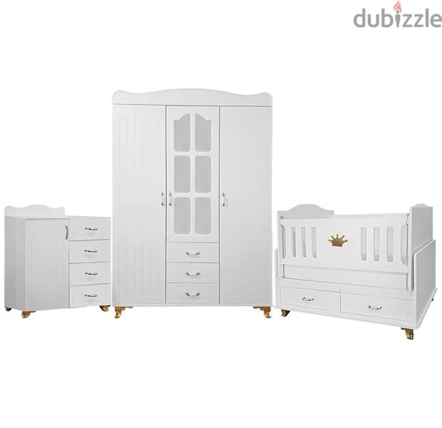 White Baby Girl and Boy Bedroom Set 2