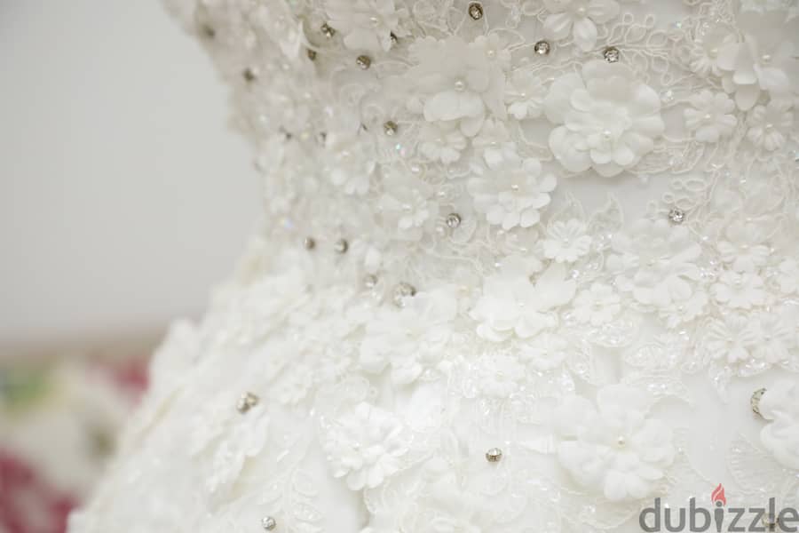 Luxury Sparkling Wedding Dress – Like New 4