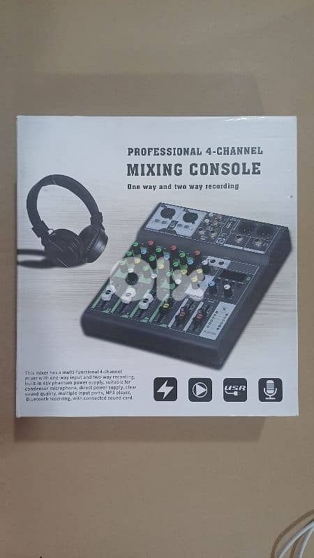 mixer 4ch usb bt aux new in box 2