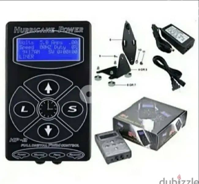 HP2 Hurricane Digital Dual Tattoo Power Supply PRO Fountain Source 0