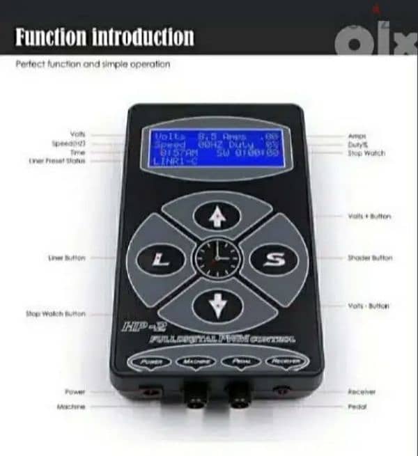 HP2 Hurricane Digital Dual Tattoo Power Supply PRO Fountain Source 5