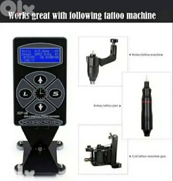 HP2 Hurricane Digital Dual Tattoo Power Supply PRO Fountain Source 6