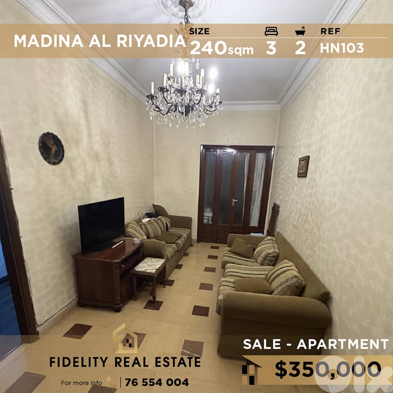 Apartment for sale in Madina Al Riyadiya HN103 شقة للبيع 0