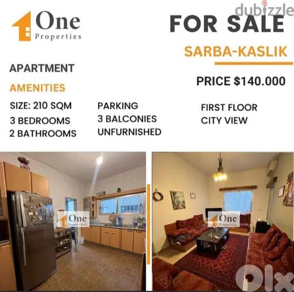 APARTMENT FOR SALE IN SARBA-KASLIK 0
