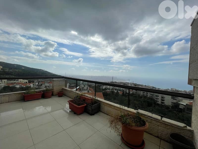 Duplex Apartment+Terrace+View 4 sale in Kennebet Broumana-قنابة برمانا 0