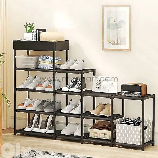 Multi-Tier Shoe Rack – 4 or 5-Layer Organizer for Small Spaces, Dorms 8