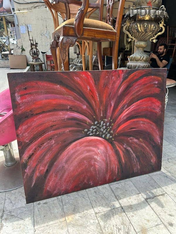 tableau madern salon 120cmx90cm peintureتابلو رسم يدوي اللوان رائعة 1