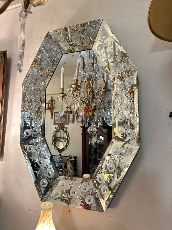 Murano glass antique Miroir 100cmx70cmمراي مورانو انتيك تصميم رائع 1