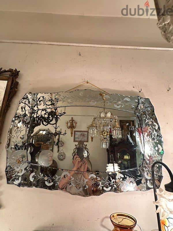 murano glass Miroir 100cmx70cmمراي انتيك مورانو ايطالية ولا اروع عرض 1