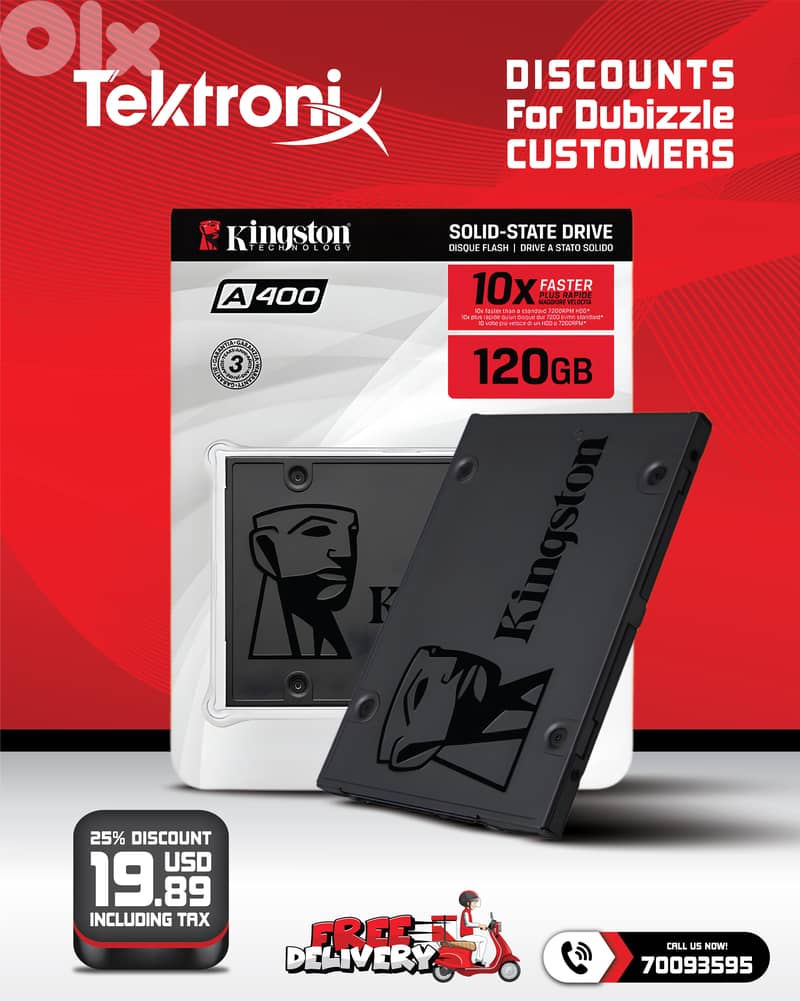 Kingston A400 Internal SSD 120GB - 240GB - 480GB - 960G For Laptop 0