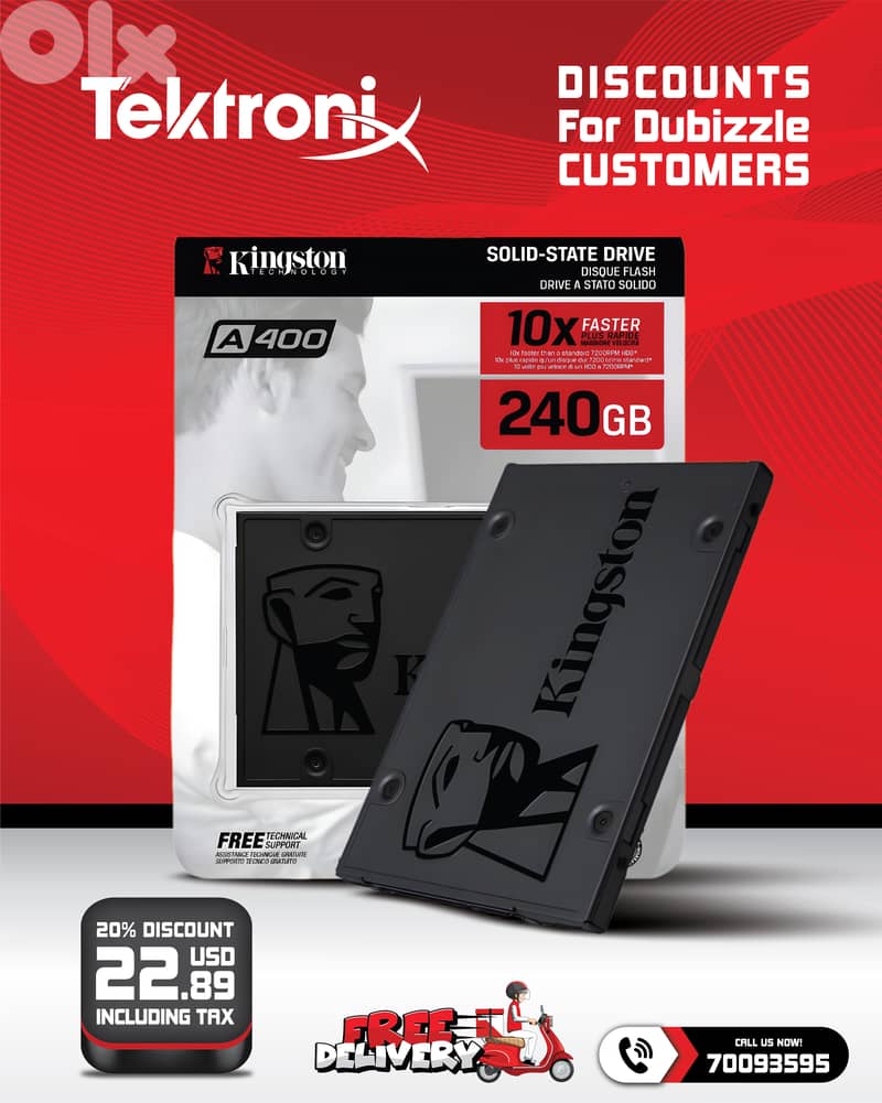 Kingston A400 Internal SSD 120GB - 240GB - 480GB - 960G For Laptop 1