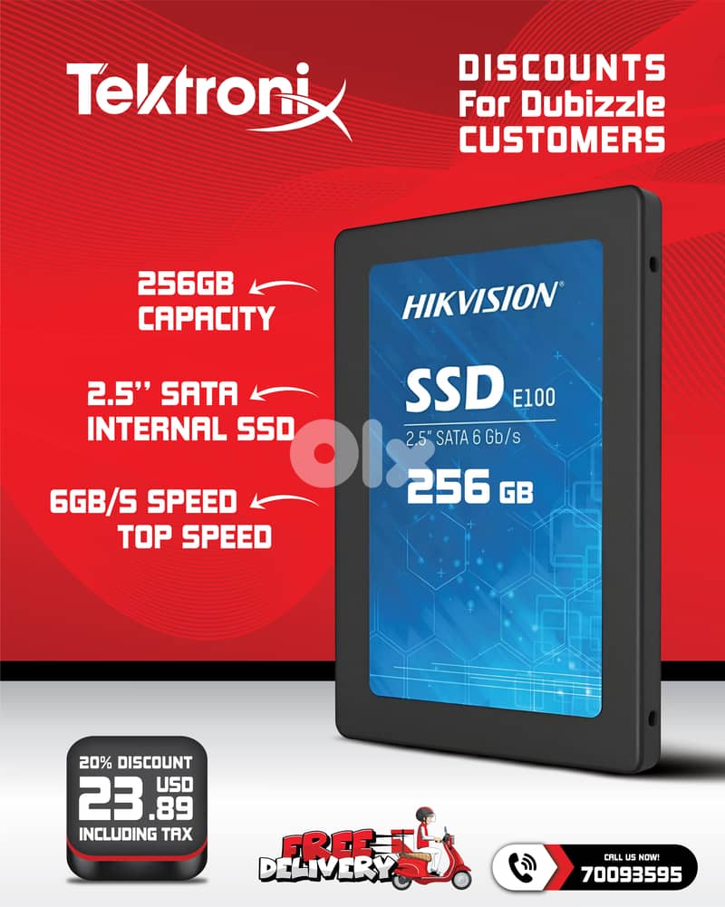 Hikvision E100 128GB - 256GB -  512GB - 1024GB 6GB/S SSD 0