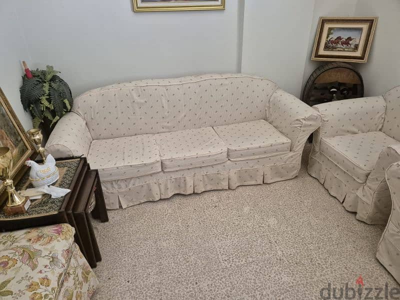 Three-seater Sofa + Two Single Seater Armchairs 0