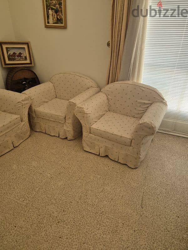 Three-seater Sofa + Two Single Seater Armchairs 1