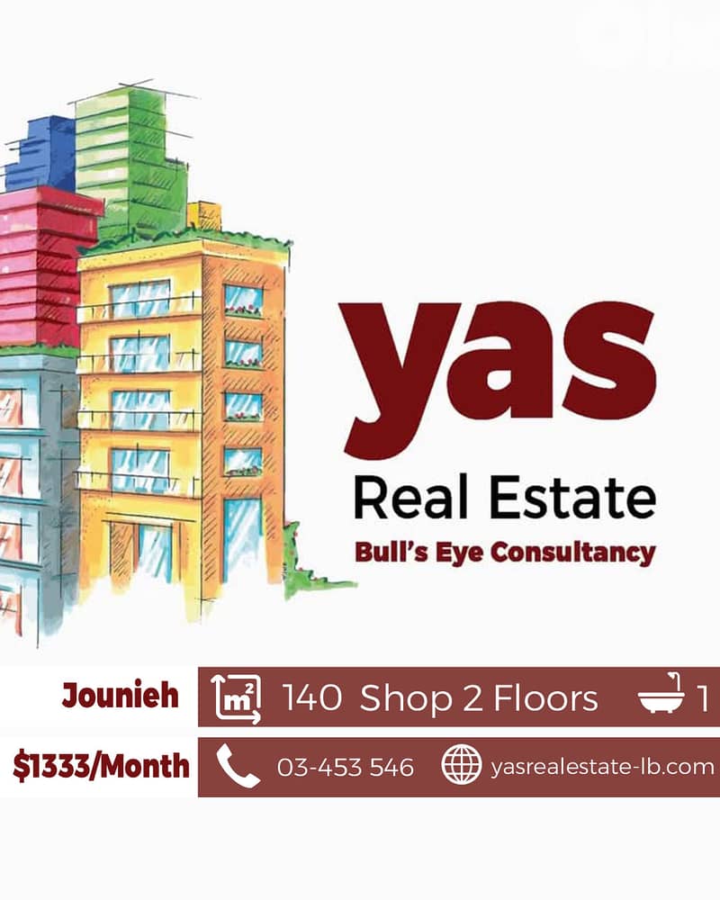 Jounieh 140m2 | Two Floors Shop | Rent | High End | Accessible | EH 0