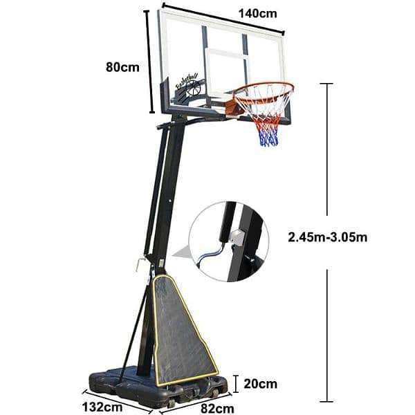 Now 480$ Was 580$ movable hoop basketball stand 1