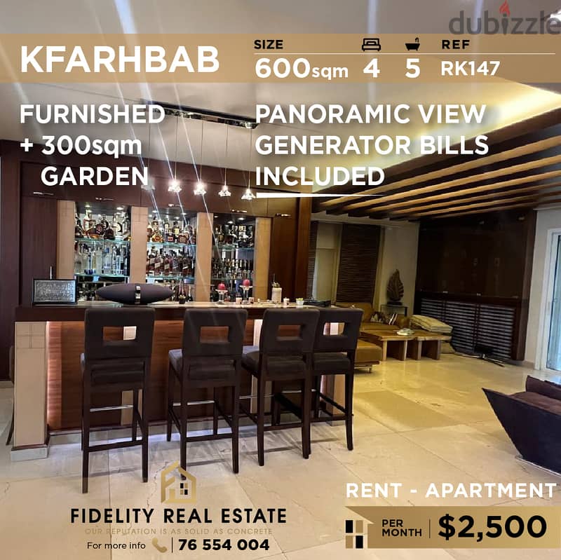 Apartment for rent in Kfarhbab RK147 شقة  للإيجار في كفرحباب 0