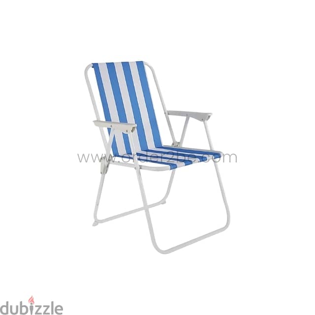 Classic Striped Beach Chair – Cozy Foldable Lounger for Backyard, Pool 5