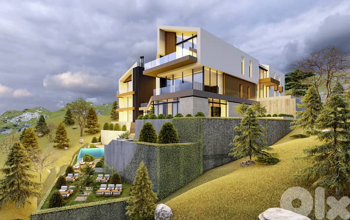 zaarour luxury chalet with garden &shared pool, payment facility #6604 2