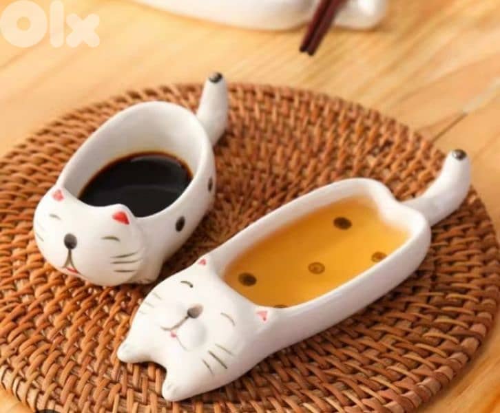 cute cat sauce plates 0