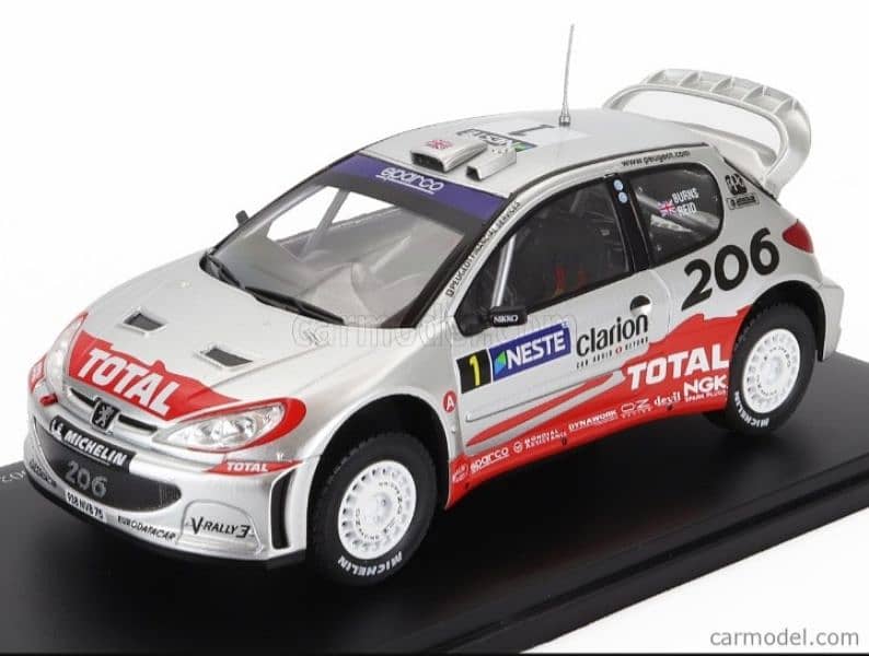 Peugeot 206 WRC (Rally Finland 2002) diecast car model 1;24 0