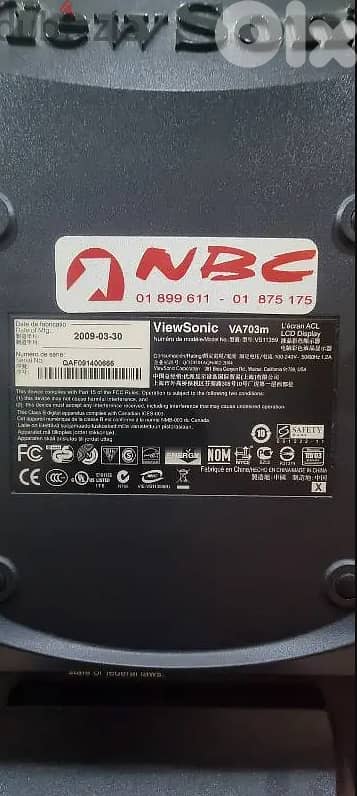 ViewSonic Monitor VGA 17 inch 2