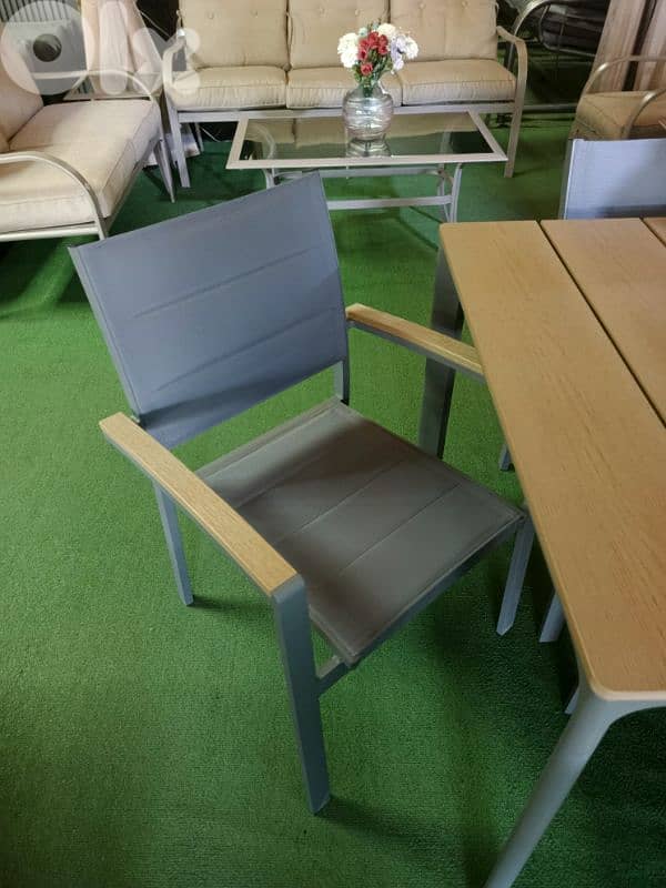 طاولة ستيل مع ٦ كراسي Table steel with 6 chairs 3