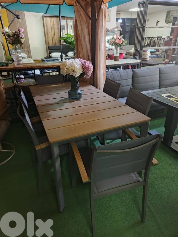 Table aluminum with chairs طاولة الومينيوم مع كراسي 2