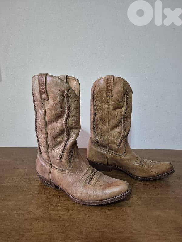 Loblan leather cowboy boots 0